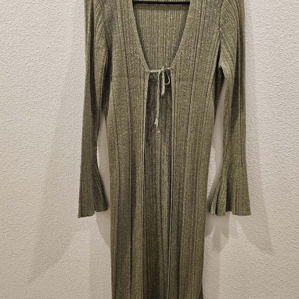 Anthropologie Olive Long Sleeve Dress Excellent Conditions